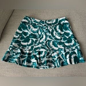 Tommy Bahama Teal and White Floral Mini Skirt